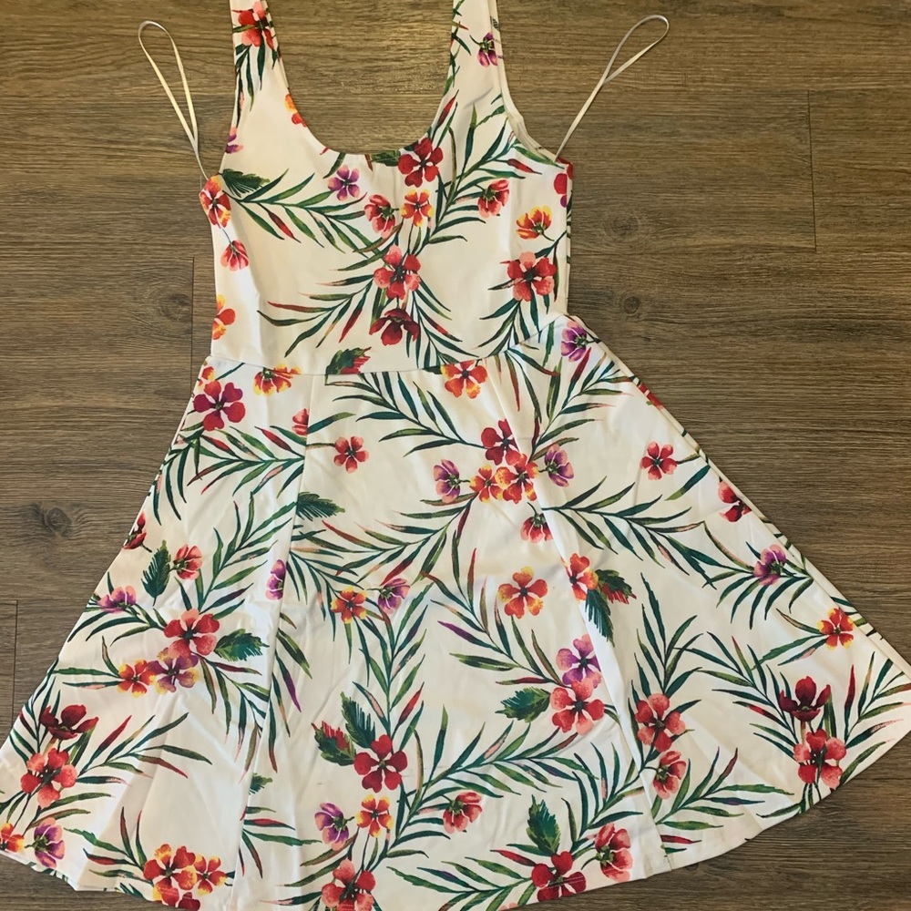 White floral dress